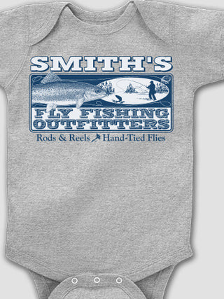 Fly Fishing : Printed Baby Bodysuits