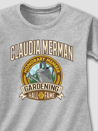 Gardening Hall Of Fame : Adult Ladies Fitted T-Shirt