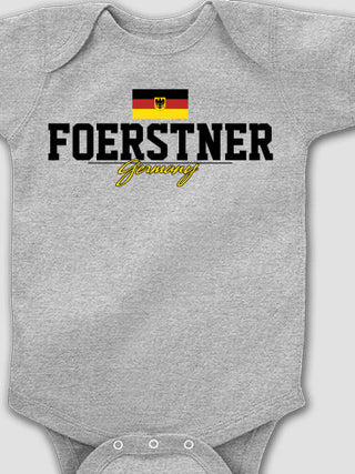 German Flag : Printed Baby Bodysuits