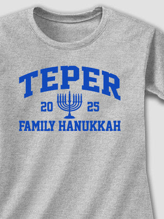 Hanukkah Varsity : Adult Ladies Fitted T-Shirt