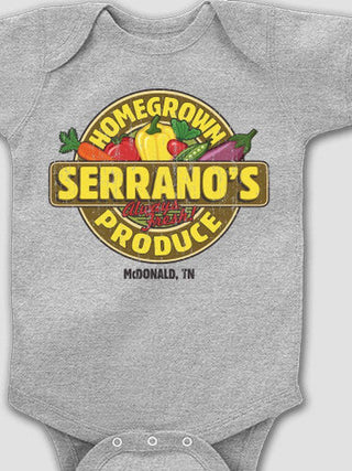Homegrown Produce : Printed Baby Bodysuits