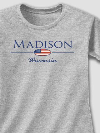 Hometown Flag : Adult Ladies Fitted T-Shirt