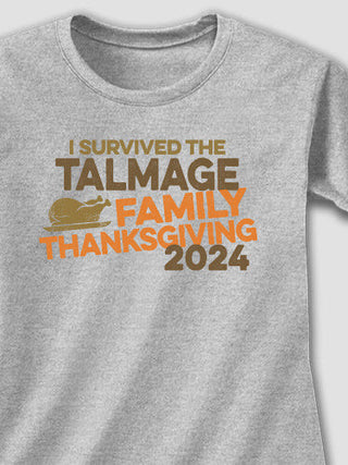 I Survived Thanksgiving : Adult Ladies Fitted T-Shirt