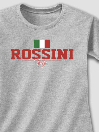 Italian Flag : Adult Ladies Fitted T-Shirt