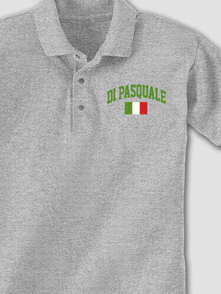 Italian Flag Varsity : Embroidered Polo Shirts