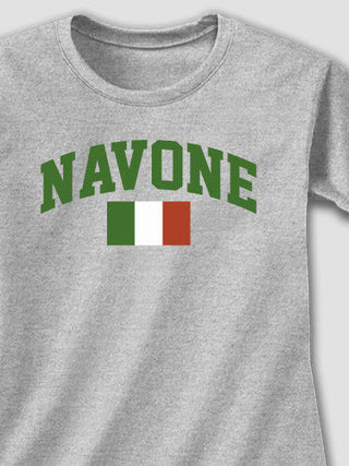 Italian Flag Varsity : Adult Ladies Fitted T-Shirt