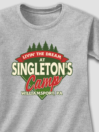 Livin' The Dream Camp : Adult Ladies Fitted T-Shirt