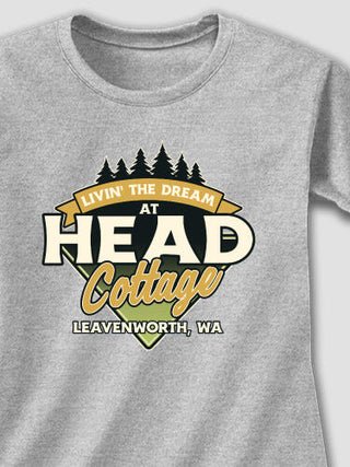 Livin' The Dream Cottage : Adult Ladies Fitted T-Shirt