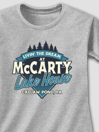 Livin' The Dream Lake House : Adult Ladies Fitted T-Shirt