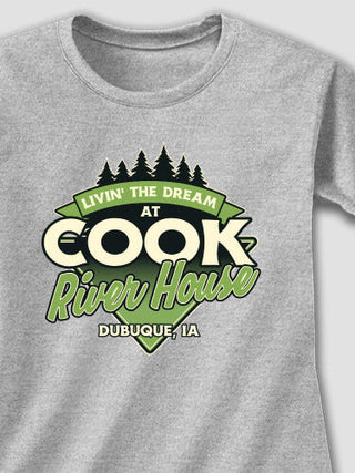 Livin' The Dream River House : Adult Ladies Fitted T-Shirt