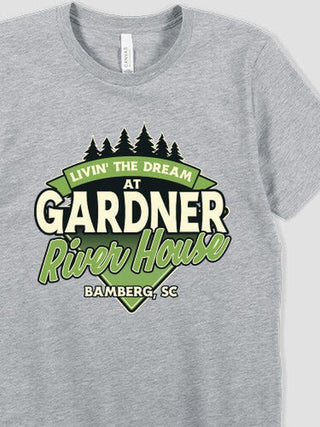 Livin' The Dream River House : Premium Printed T-Shirts