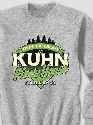 Livin' The Dream River House : Printed Sweatshirts