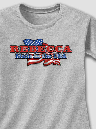 Made in the USA : Adult Ladies Fitted T-Shirt