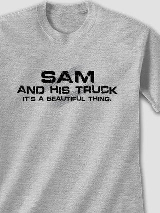 Man and His Truck : Printed T-Shirts