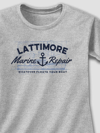 Marine Repair : Adult Ladies Fitted T-Shirt