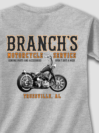Motorcycle Service BP : Adult Ladies Fitted T-Shirt