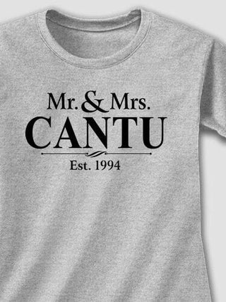 Mr and Mrs : Adult Ladies Fitted T-Shirt