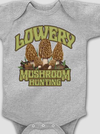 Mushroom Hunting : Printed Baby Bodysuits
