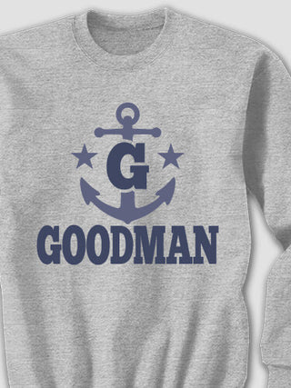 Nautical Monogram : Printed Sweatshirts