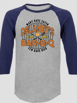Wild Game Few Have Died BBQ : Printed Raglan Shirts