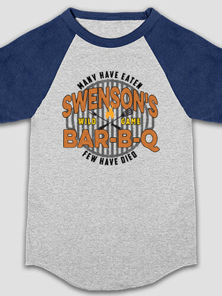 Wild Game Few Have Died BBQ : Printed Kids Raglan Shirts