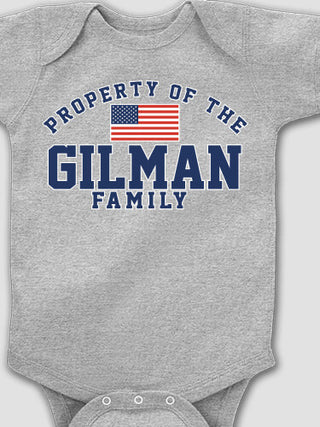 Property of Flag : Printed Baby Bodysuits