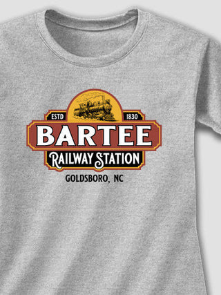 Railway Station : Adult Ladies Fitted T-Shirt
