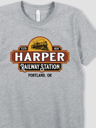 Railway Station : Premium Printed T-Shirts