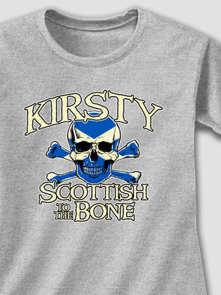 Scottish to the Bone : Adult Ladies Fitted T-Shirt