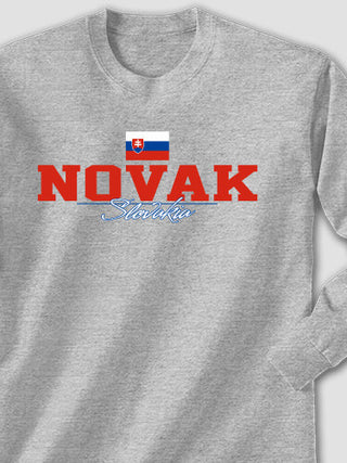 Slovakian Flag : Printed Long Sleeves