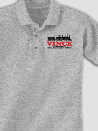 Still Plays With Trains : Embroidered Polo Shirts