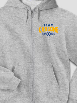 Team Side By Side : Embroidered Zip Hoodies