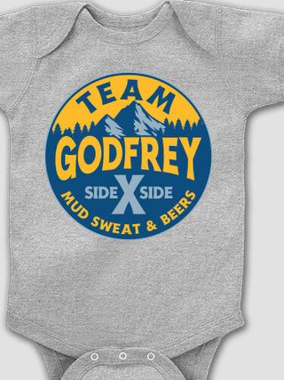 Team Side By Side : Printed Baby Bodysuits