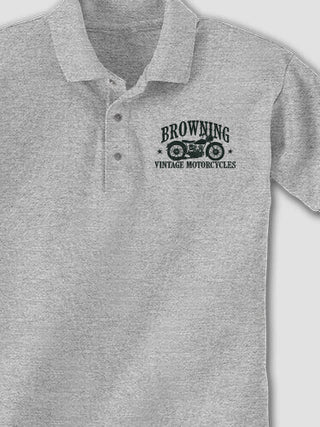 Vintage Motorcycles : Embroidered Polo Shirts