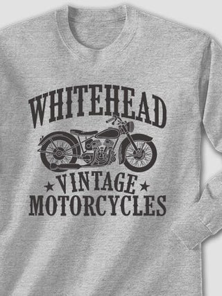 Vintage Motorcycles : Printed Long Sleeves