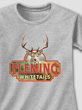 Whitetails : Adult Ladies Fitted T-Shirt