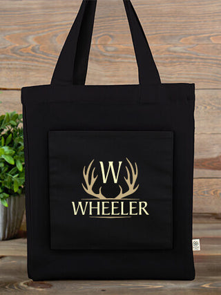 Antler Monogram : Canvas Totes