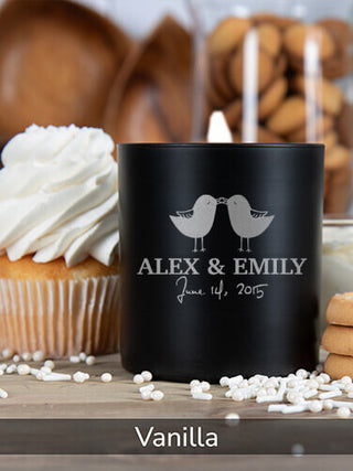 Love Birds : 11oz. Engraved Scented Candles