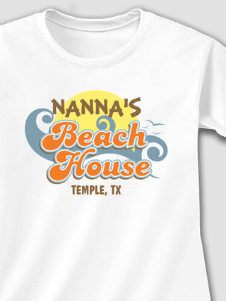 Beach House : Adult Ladies Fitted T-Shirt