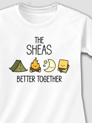 Better Together Camping : Adult Ladies Fitted T-Shirt