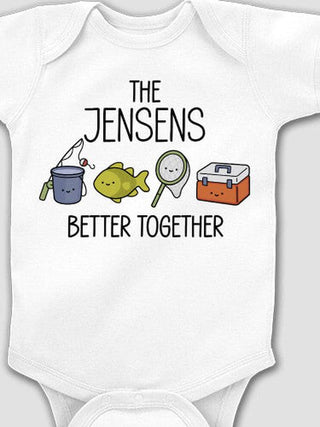 Better Together Fishing : Printed Baby Bodysuits