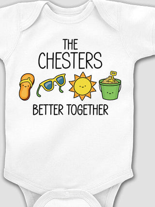 Better Together Vacation : Printed Baby Bodysuits