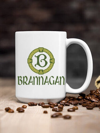 Celtic Wreath Monogram : Ceramic Coffee Mugs