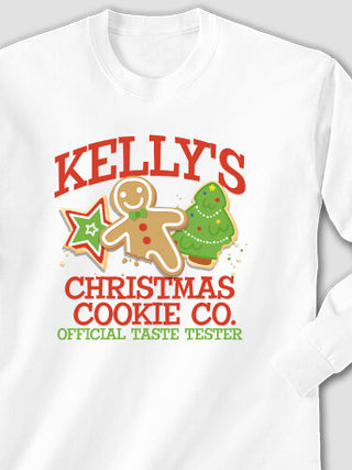 Christmas Cookie Tester : Printed Long Sleeves