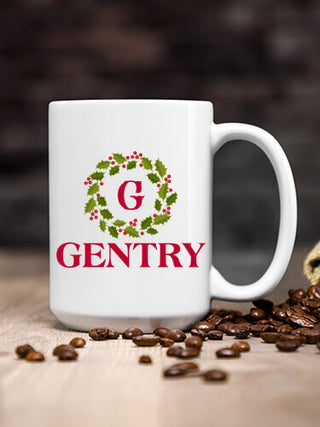 Christmas Monogram : Ceramic Coffee Mugs