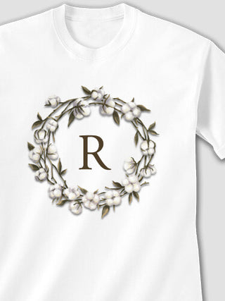 Cotton Wreath Monogram : Printed T-Shirts