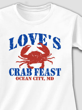 Crab Feast : Adult Ladies Fitted T-Shirt