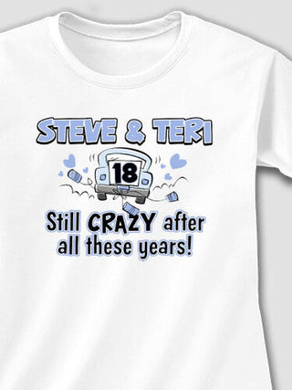 Crazy Anniversary : Adult Ladies Fitted T-Shirt