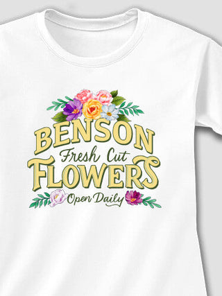 Fresh Cut Flowers : Adult Ladies Fitted T-Shirt