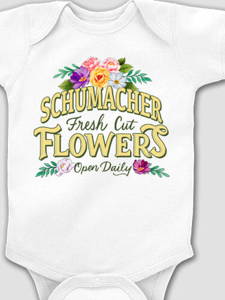 Fresh Cut Flowers : Printed Baby Bodysuits